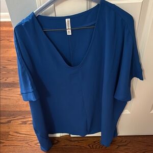 Zenana Outfitters Blue Boxy T-Shirt Relaxed Fit